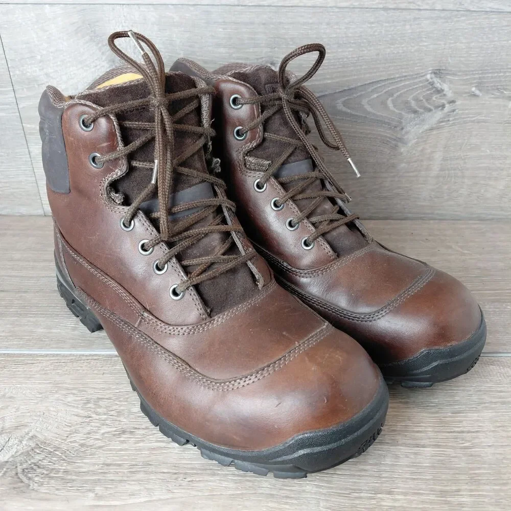 Dunham Boot Men 11.5 Brown Waterproof Leather Outdoor Hiking Work Slip Resistant